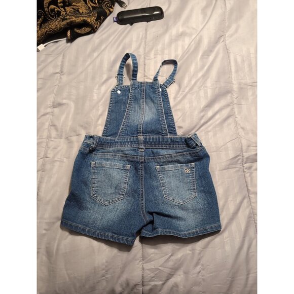 Jessica Simpson Blue Denim Shortall Overalls Girl Toddler Size 5 - Picture 5 of 6